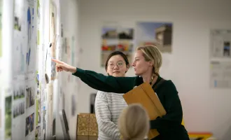 People are doing a design critique 